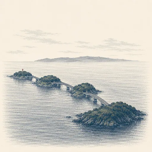 島同士が橋でつながる島